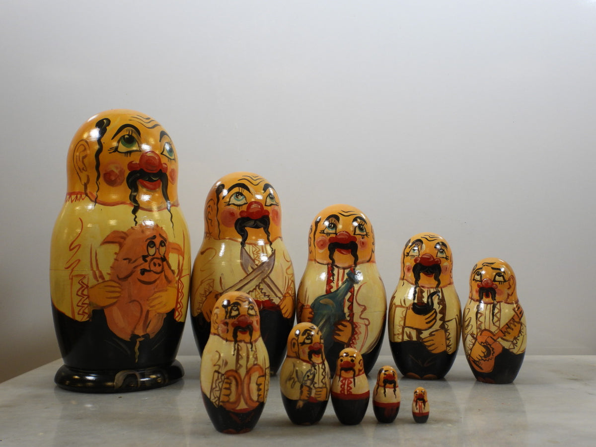 10 Pieces Matryoshka doll of Ukranian Man – Ali's Copper Shop