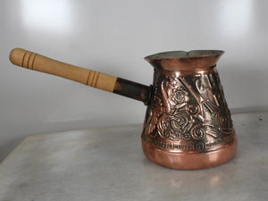 Old Copper Coffee pot, Creamer