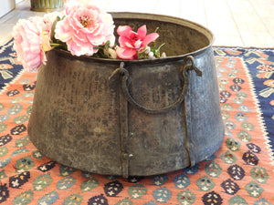 Old Large Copper Cauldron