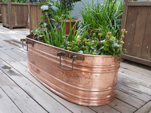 Large Oval Copper planter