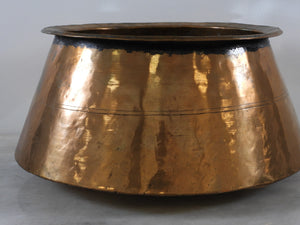 Old  Hand Hammered Copper Cauldron