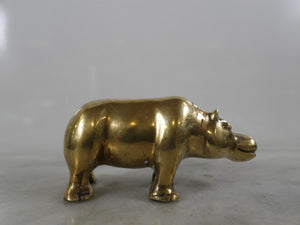 Brass Hippopotamus Figurine