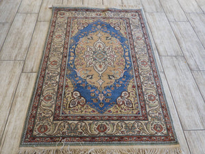 Turkish Handmade Blue Kayseri Rug