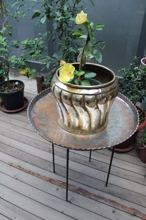 Handmade  Round Brass Planter