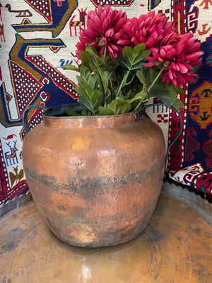 Old Copper Pot with iron handles