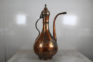 Old  Handmade Copper Pitcher