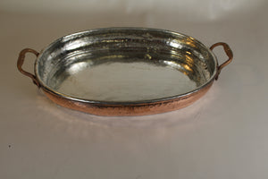 Hand beaten copper pan