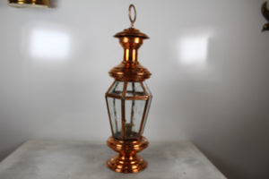 Copper Candle lantern burning Lamp