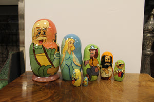 Set of 7 Pinocchio Nesting Dolls - Ali's Copper Shop