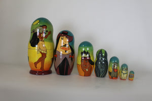 Set of 7 Pocahontas Nesting dolls