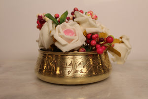 Engraved Brass Bowl