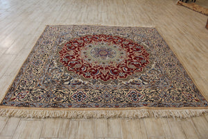 Persian  Handmade Red Nain Rug - Ali's Copper Shop