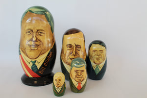 Set of 5 Political Leaders Matryoshka - Ali's Copper Shop