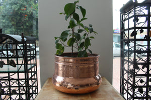 Heavy handcrafted, engraved copper pot!