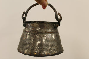HAND WROUGHT TURKISH COPPER BUCKET FOR YOGHURT PRESERVATION