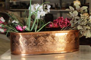 Oval Copper Jardinière