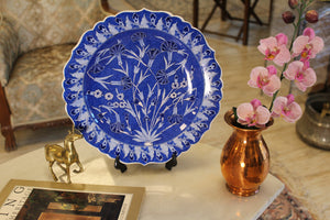 Blue Ceramic Plate - Ali's Copper Shop