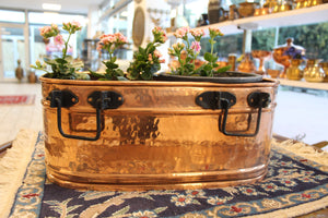 Oval Copper Planter