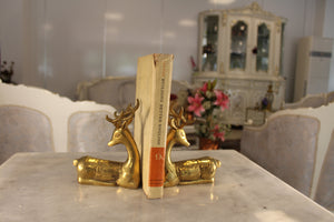 Brass Deer Bookends