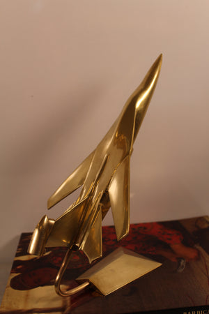 F-111 Brass model Military fighter plane.