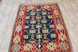Vintage Handmade Turkish Oushak Kilim