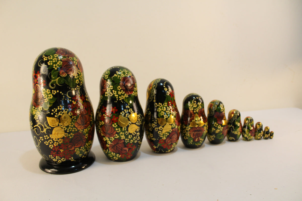 Nostalgic Matryoshka Doll 長袖OP Matryoshka Doll Lace Up JSK with Apron by Metamorphose Temps