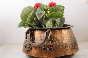 Old copper cauldron