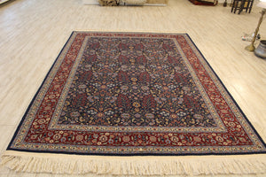 Navy Blue Turkish Hereke Rug - Ali's Copper Shop