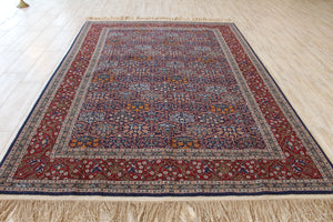 Navy Blue Turkish Handmade Hereke Rug - Ali's Copper Shop