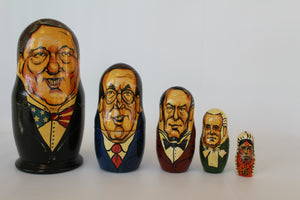 Set of Five Leaders Matryoshka - Ali's Copper Shop