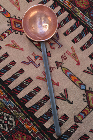 Large copper country kitchen ladle
