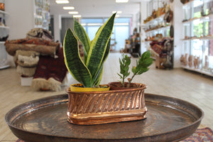 Turkish Copper Oval Planter