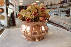 Round Copper Planter