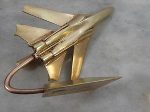 F-111 Brass model Military fighter plane.