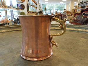 Handmade Copper Beer Mug with Fancy Handle