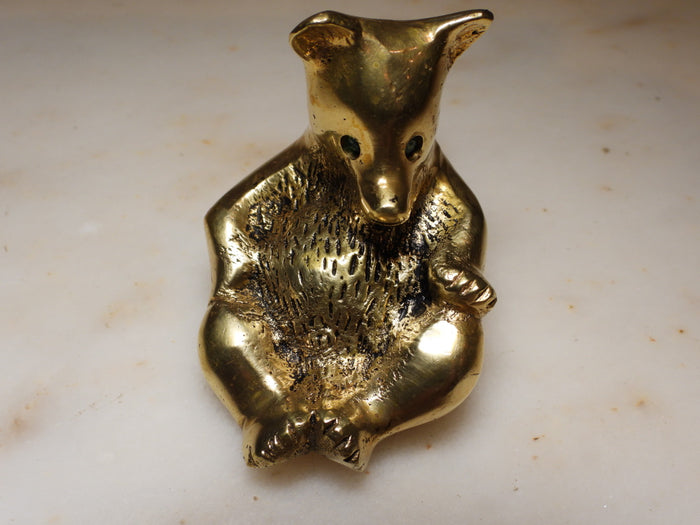 Solid Brass Bear Figurine