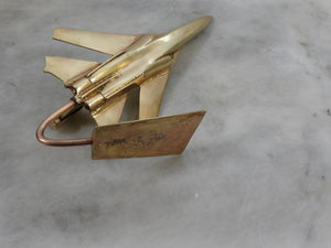 F-111 Brass model Military fighter plane.
