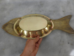 Fish Shaped Brass Decaorative Service Dish