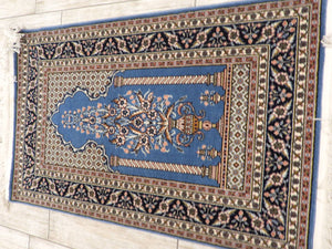 Blue Turkish Machinemade Rug 80x130Cm