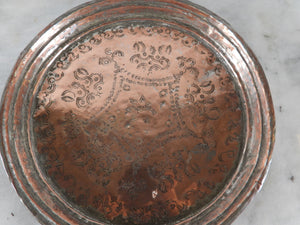 Old Handcrafted Turkish Round Tray