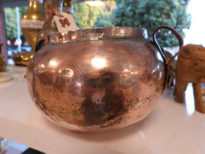 Old  Handmade Copper Pot with copper handles