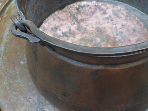 Large Old Copper Bucket