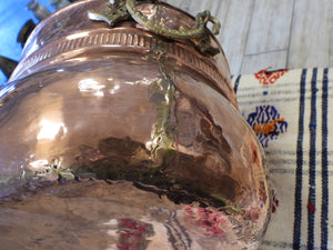 Handmade Round Copper Planter