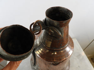 Vintage Copper Water Ewer Pitcher Bell Shaped