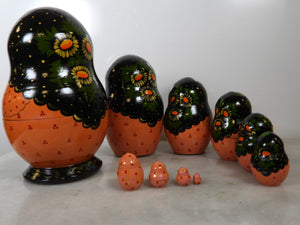 10 Pieces Handmade Russian Matryoshka Cats