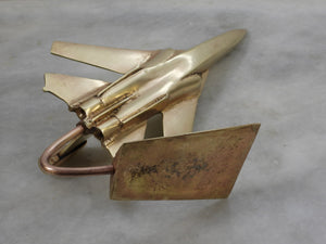 F-111 Brass model Military fighter plane.