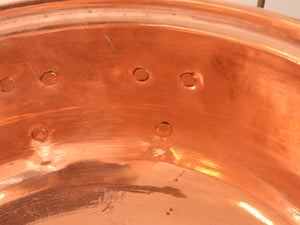 Old Handmade Large Size Copper Bowl with two Handles
