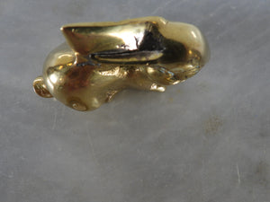 Small Brass Rabbit Figurine