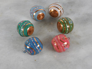 Copper Christmas Ornaments (set of 6)