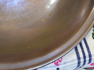 Old Handmade Large Size Copper Bowl with two Handles